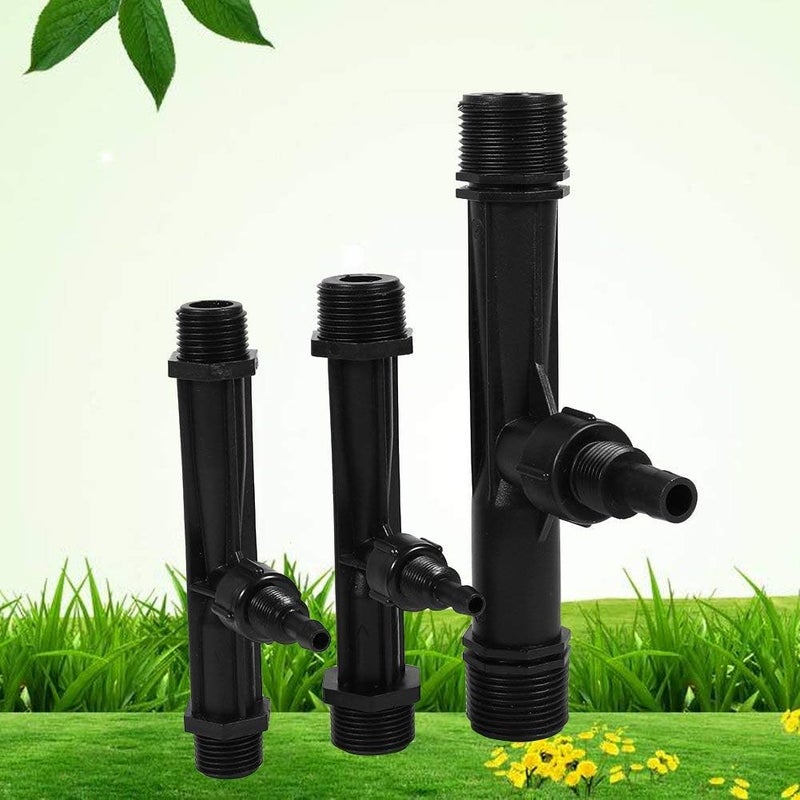 woobles Fertilizer Injector Tube, Irrigation Venturi Fertilizer Injector 1/2" 3/4” 1” Inch Agriculture Garden Fertilizer Mixer Injector Agriculture Tool Plastic Black(3/4inch) - Image 5